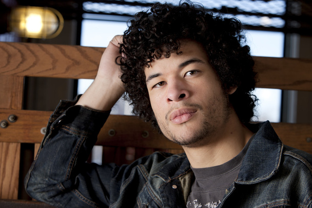 Image of young man of mixed race - 写真・画像