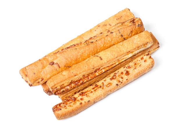 Grupo de palitos de pan aislados sobre fondo blanco
 - Foto, imagen