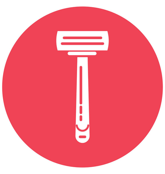 Navaja de afeitar de seguridad aislar Vector icono Editable
 - Vector, imagen