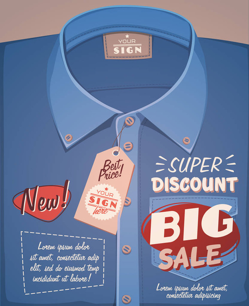 Big sale poster vector illustration  - Vektori, kuva