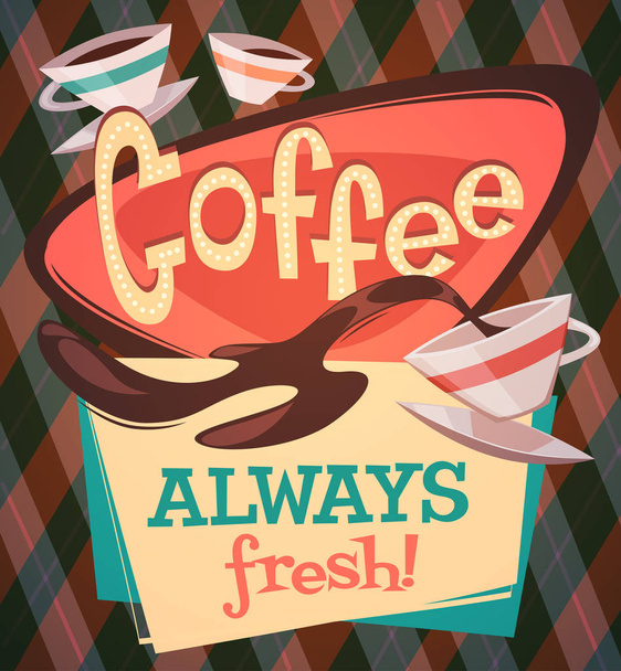 Coffee background \ poster \ card. Vector image - Wektor, obraz