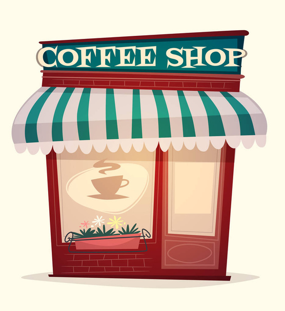 Coffee shop house. Vector image - Wektor, obraz