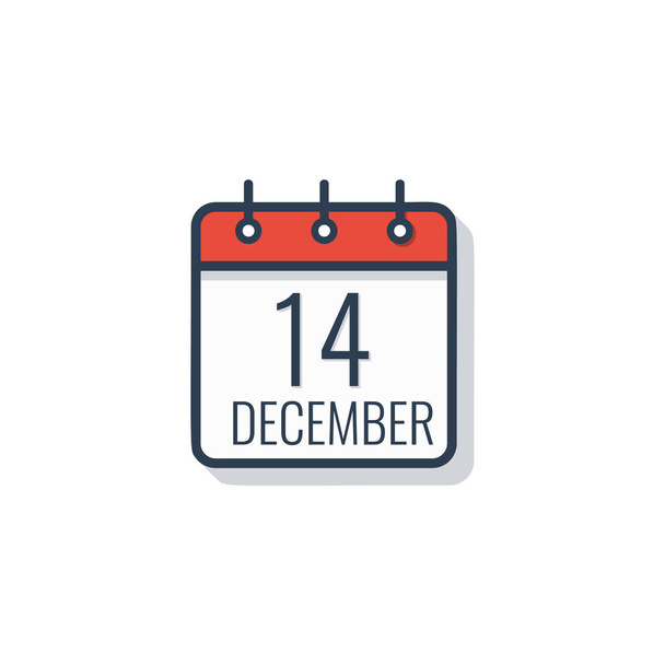 Calendar day icon isolated on white background. - Vector, Image