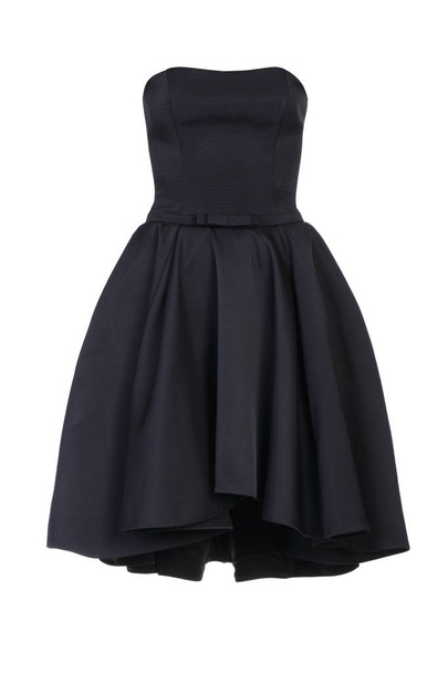 Pequeño vestido negro con pedrería aislada en blanco
 - Foto, Imagen