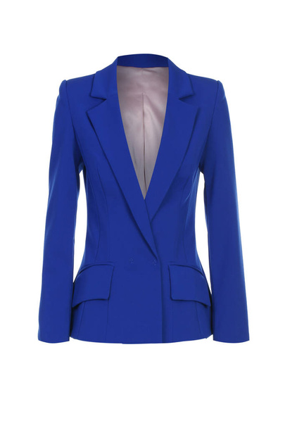 women's blue jacket on white background - Photo, Image
