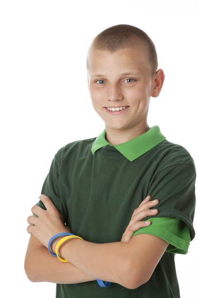 Real. Smiling caucasian teenage boy - Foto, afbeelding