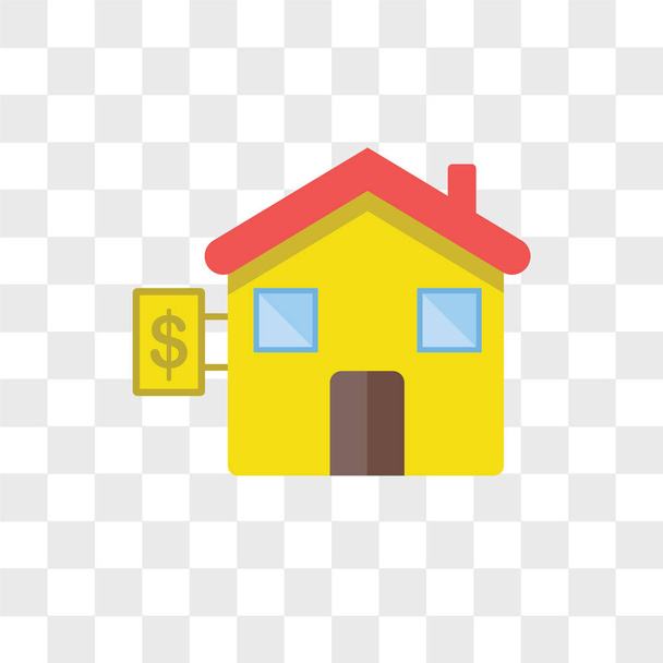 Ház vektor ikon elszigetelt átlátszó háttér, logó ház - Vektor, kép