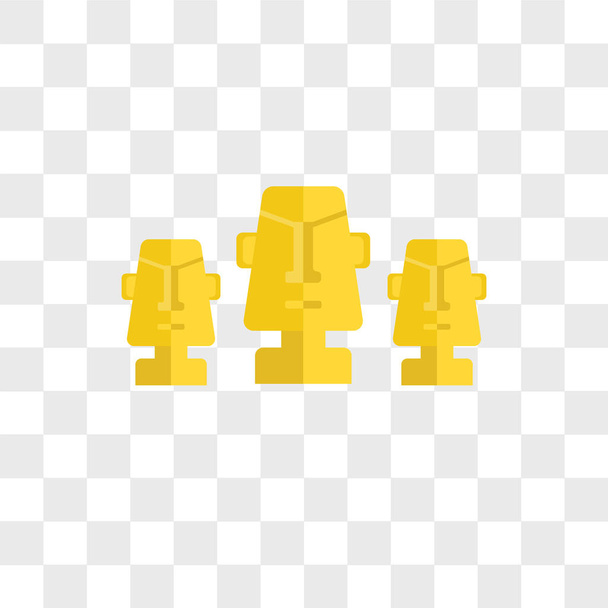 Moai vektorové ikony izolované na průhledné pozadí, Moai logo d - Vektor, obrázek