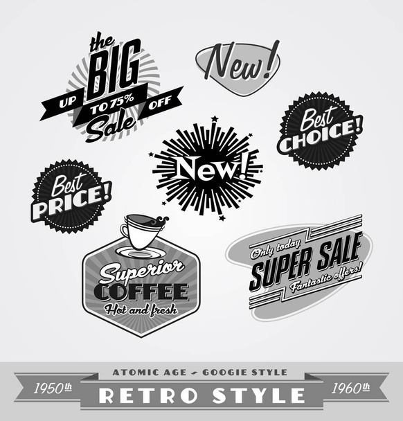 Vintage and retro labels \ logo - Vektör, Görsel