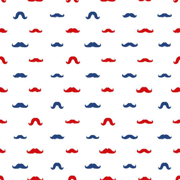 Mustaches Seamless Pattern for November Holiday Wrapping Paper. Vector  Mustache Silhouettes for Fabric Textile Design. Cinco de Mayo, Vintage Mustaches Carnival Design. - Vector, Image