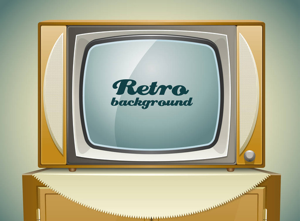 Retro TV background  vector illustration  - Vektör, Görsel
