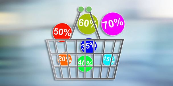 Illustration of a sales and discounts concept - Photo, Image
