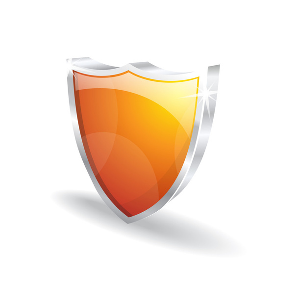3d Glossy Shield Protection Icon - Vektor, obrázek
