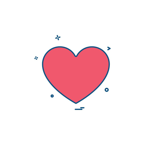 Heart icon design, vector illustration for Valentine day - Vecteur, image