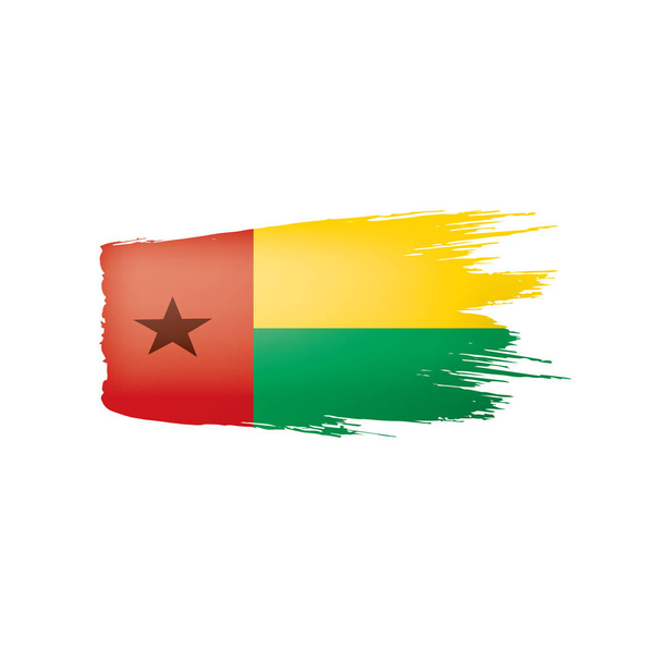 Drapeau Guinée Bissau, illustration vectorielle sur fond blanc - Vecteur, image
