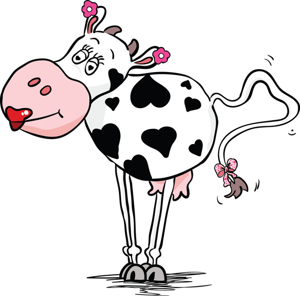 Αγαπούσα αγελάδα - Διάνυσμα, εικόνα