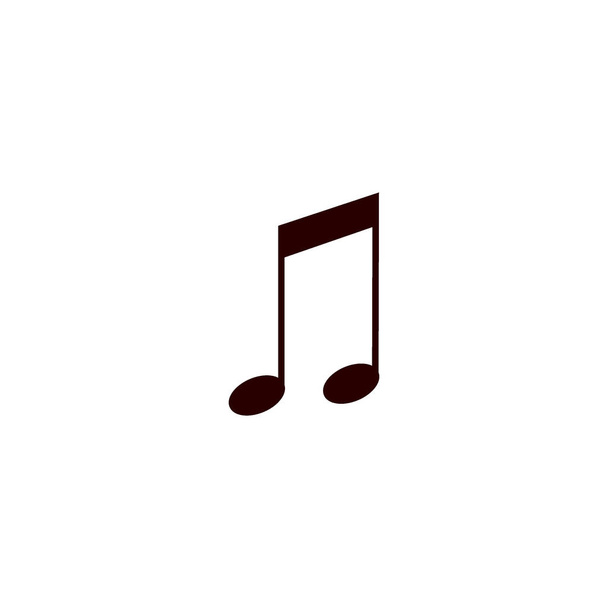 minimalistic vector icon of music note symbol - Vecteur, image
