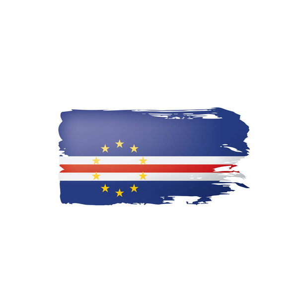 カーボベルデの旗、白い背景のベクトルイラスト - ベクター画像