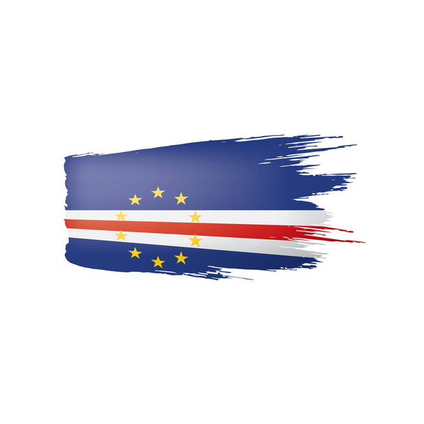 Bandera de Cabo Verde, ilustración vectorial sobre fondo blanco - Vector, imagen