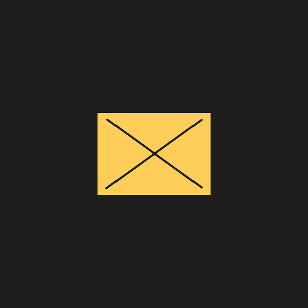 minimalistic vector icon of letter envelope - Vetor, Imagem