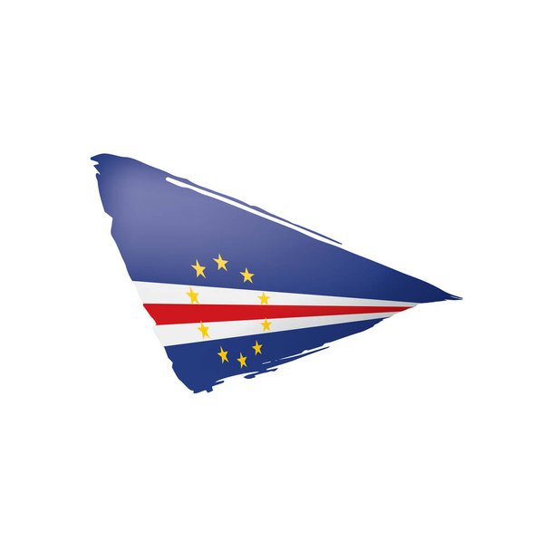 Bandera de Cabo Verde, ilustración vectorial sobre fondo blanco - Vector, Imagen