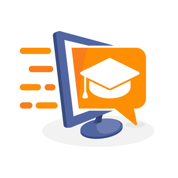 Vector icon illustration with digital media concepts about educational information - Vector, Image