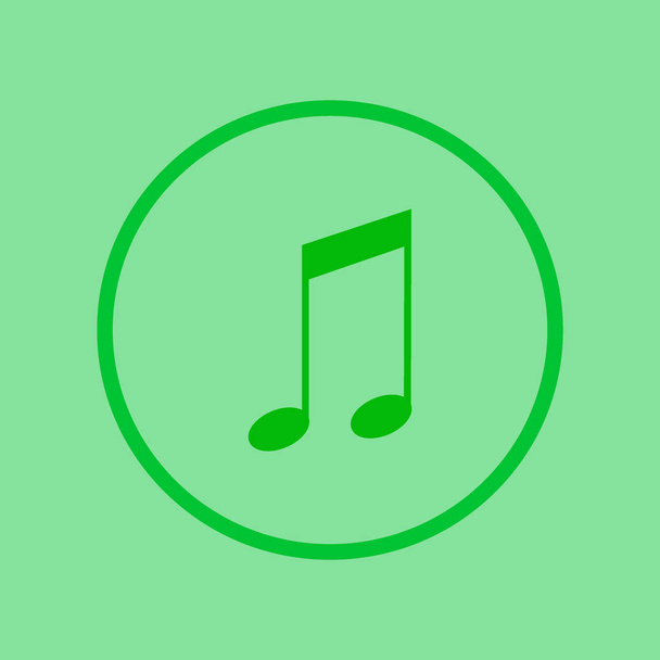 icono vectorial minimalista del símbolo de nota musical
 - Vector, Imagen