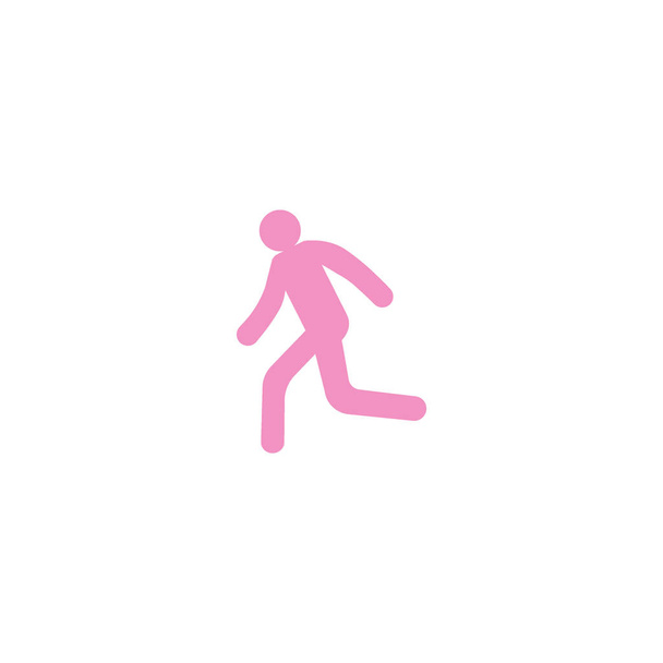 Sziluettjét futó ember egyszerű ikon - Vektor, kép