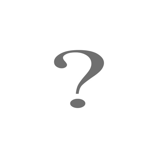 Curva signo de interrogación icono logotipo plantilla
 - Vector, Imagen