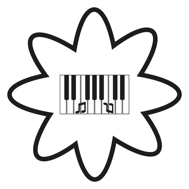 Synthesizer Flat Icon, Vektor, Illustration, Musikinstrumentenkonzept   - Vektor, Bild