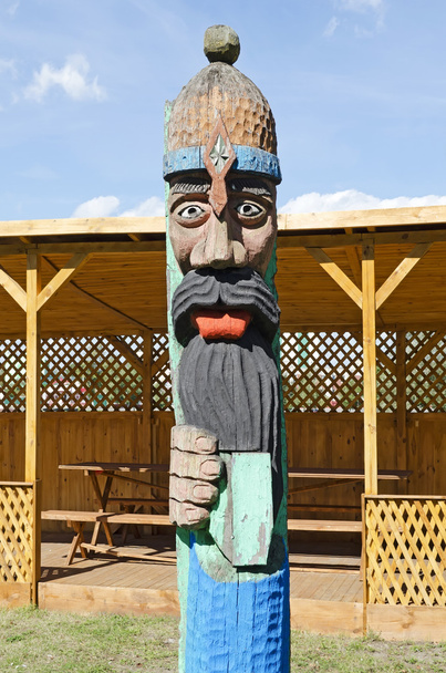 houten sculpturen voor knights - Foto, afbeelding