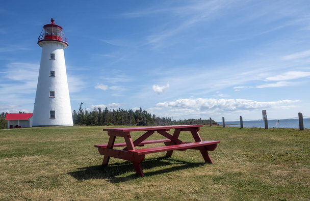 Σημείο Prim φάρο στο νότιο τμήμα του Καναδά Νήσος του πρίγκηπα Εδουάρδου - Φωτογραφία, εικόνα