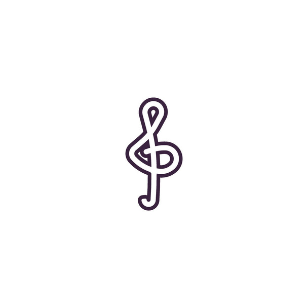 clef flat icon, vector illustration - Vector, Image