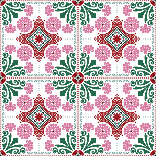 Decorative tile pattern design. Vector illustration. - Vektor, Bild