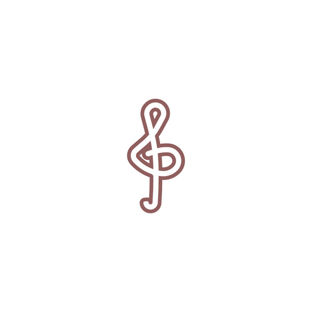 Notenschlüssel flaches Symbol, Vektorillustration - Vektor, Bild