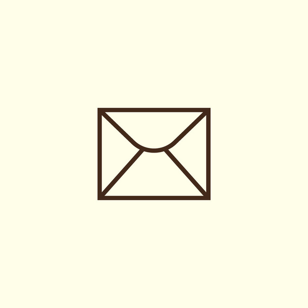 minimalistic vector icon of letter envelope - Вектор,изображение