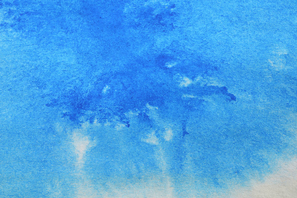 Abstract hand painted  blue  watercolor splash on white paper background, Creative Design Templates - Foto, Bild