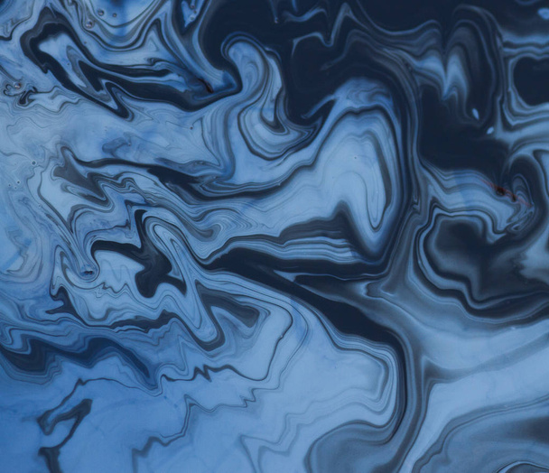 Absztrakt kék festés felületének egyes Fehérrel kevert - Fotó, kép