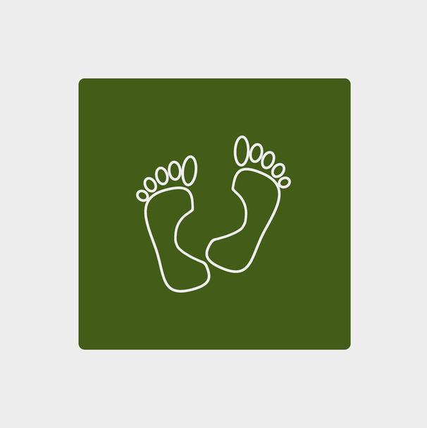 Emberi lábnyomok vektoros illusztráció - Vektor, kép