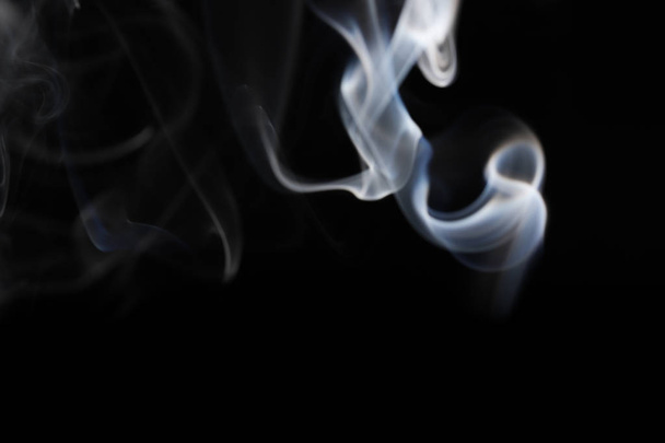 Abstract Smoke on Black Background - Photo, Image