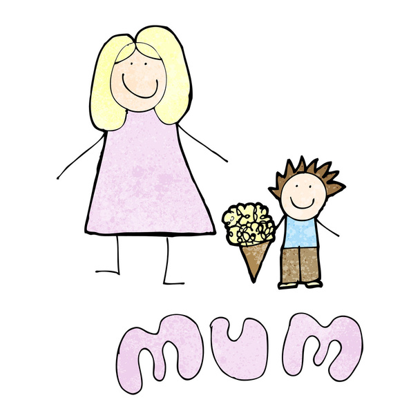 Mothers day card - Vektor, obrázek