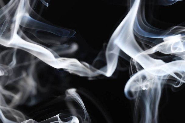 Abstract Smoke on Black Background - Photo, image
