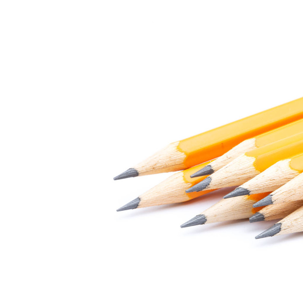 白背景の鉛筆と空 spac とぼかしの色 - 写真・画像