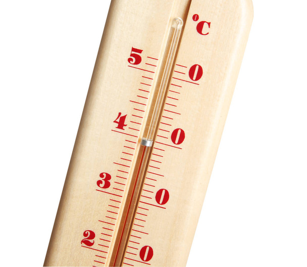 Καιρός θερμόμετρο σε λευκό φόντο - Φωτογραφία, εικόνα