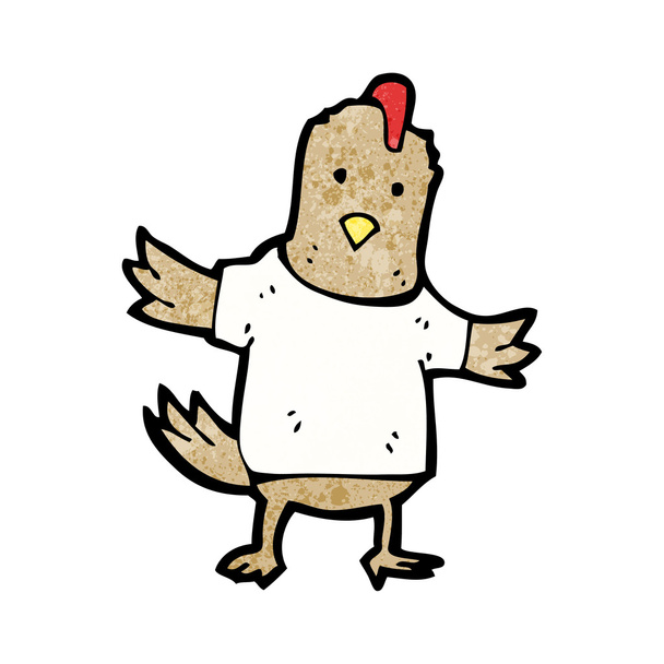 Chicken in tee shirt - Vecteur, image