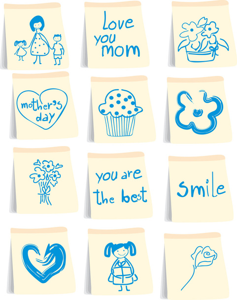 Mother's day pictogrammenset - Vector, afbeelding