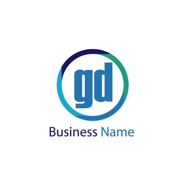 Initial Letter GD Logo Template Design - Vector, Image