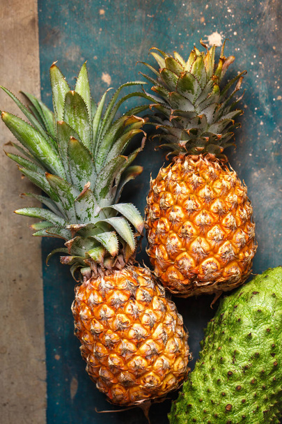 pineapples and guanabana - Fotoğraf, Görsel