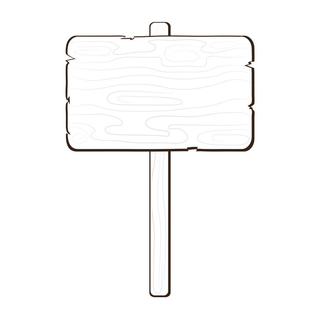 Icono de tablero de madera para el anuncio, ilustración de vector de stock
 - Vector, Imagen