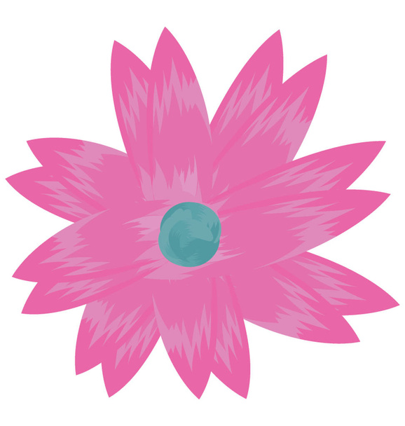 An upper view of gerbera flower symbolizing nature beauty - Διάνυσμα, εικόνα